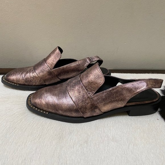 Free People Rose Gold Mules with Gold Rhinestones - W size 39 / 8M - Picture 5 of 10